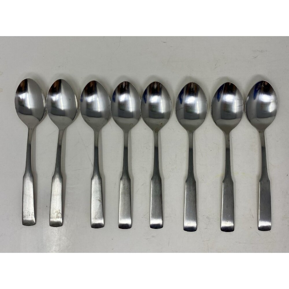 Vintage Rogers Plymouth Cove Stainless  Flatware Set Of 8 Teaspoons